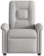 vidaXL καρέκλα ανάκλισης μασάζ Cloud Grey Fabric