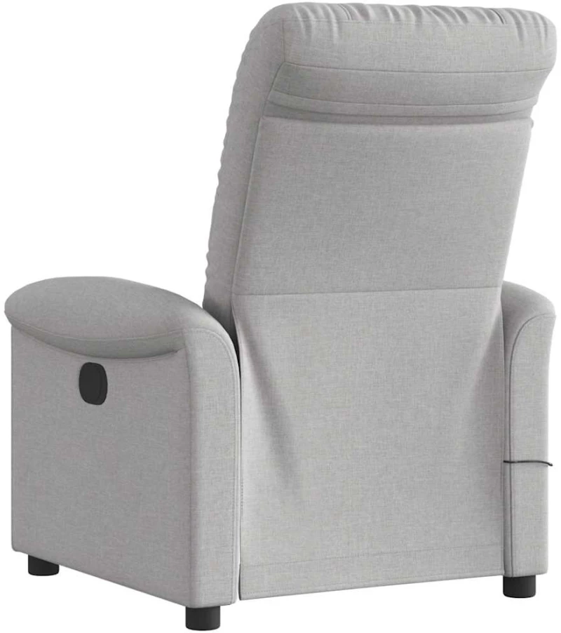 vidaXL καρέκλα ανάκλισης μασάζ Cloud Grey Fabric