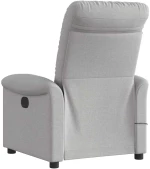 vidaXL καρέκλα ανάκλισης μασάζ Cloud Grey Fabric