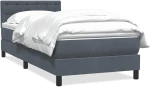 vidaXL Box Spring Κρεβάτι με στρώμα Σκούρο γκρι 80x210 εκ. Βελούδινο
