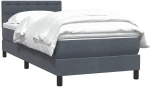vidaXL Box Spring Κρεβάτι με στρώμα Σκούρο γκρι 80x210 εκ. Βελούδινο