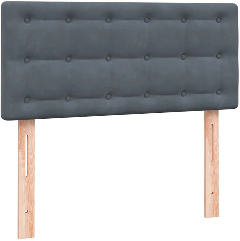 vidaXL Box Spring Κρεβάτι με στρώμα Σκούρο γκρι 80x210 εκ. Βελούδινο
