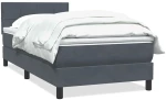 vidaXL Box Spring Κρεβάτι με στρώμα Σκούρο γκρι 80x210 εκ. Βελούδινο