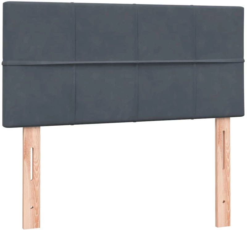 vidaXL Box Spring Κρεβάτι με στρώμα Σκούρο γκρι 80x210 εκ. Βελούδινο