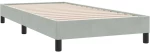 vidaXL Κρεβάτι Boxspring με Στρώμα Ανοιχτό Γκρι 80x210 εκ. Βελούδινο