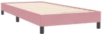 vidaXL Κρεβάτι Boxspring με Στρώμα Ροζ 80x220 εκ. Βελούδινο