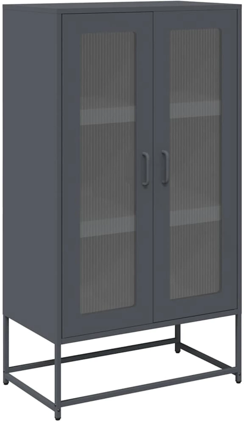 vidaXL Highboard Ανθρακί 68x39x123 cm Χάλυβας