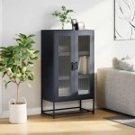 vidaXL Highboard Ανθρακί 68x39x123 cm Χάλυβας