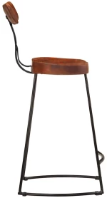 vidaXL Σκαμπό Μπαρ 2 τεμ. 49x43x88 εκ. από Μασίφ Ξύλο Μάνγκο