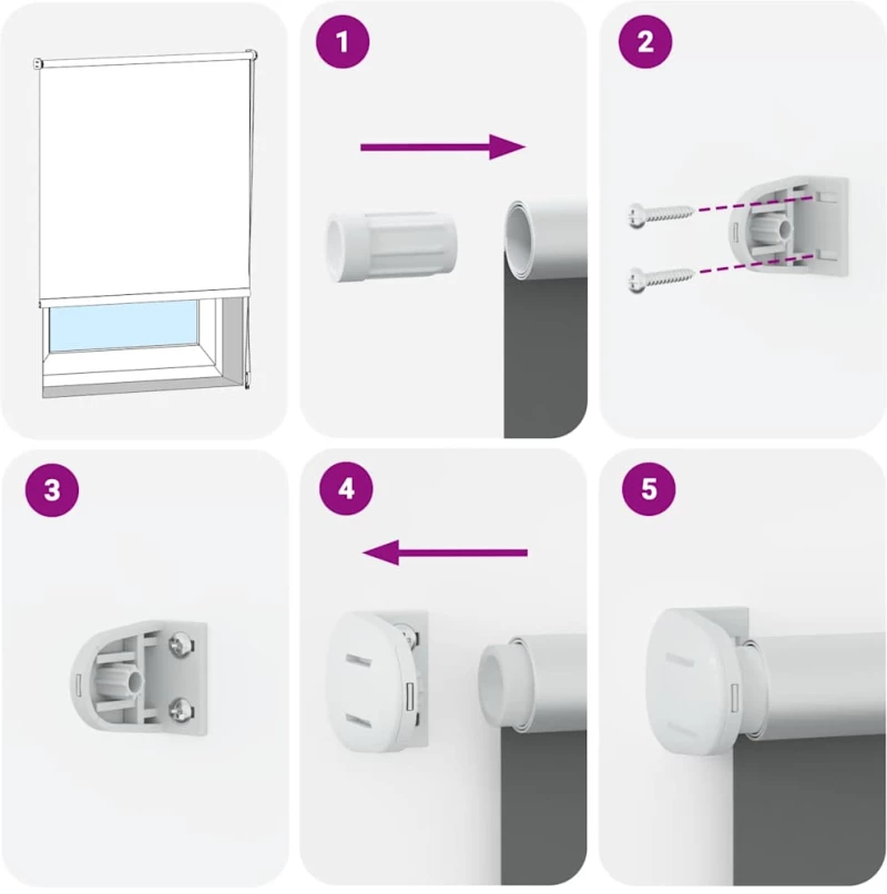 vidaXL Ρολέρ Μπλακάουτ γκρί 65x230 cm Πλάτος υφάσματος 60,7 cm