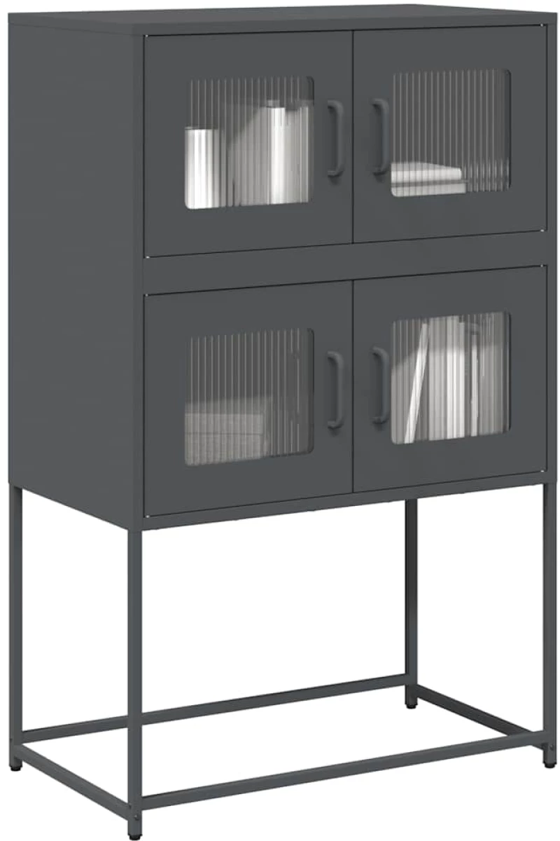 vidaXL Highboard Ανθρακί 68x39x107 cm Χάλυβας