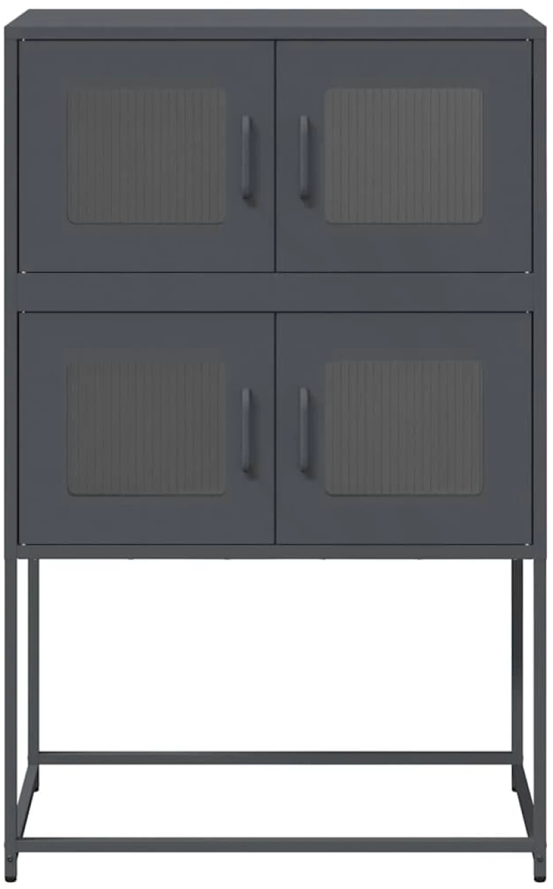 vidaXL Highboard Ανθρακί 68x39x107 cm Χάλυβας