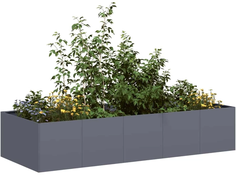 vidaXL Ζαρντινιέρα Ανθρακί 200x80x40 εκ. από Χάλυβα