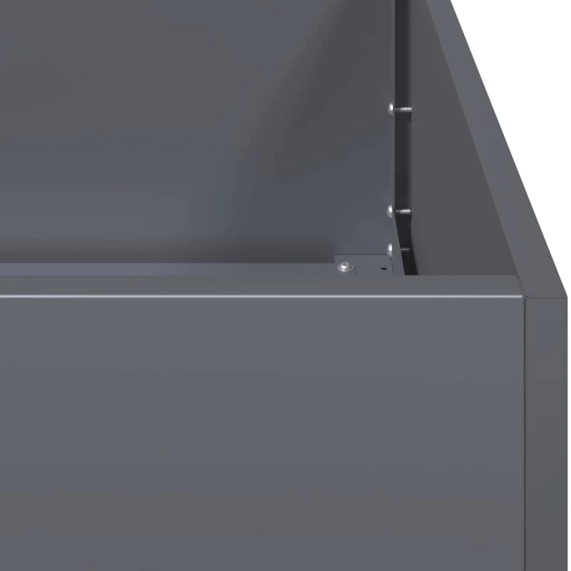 vidaXL Ζαρντινιέρα Ανθρακί 100x100x30 εκ. από Χάλυβα