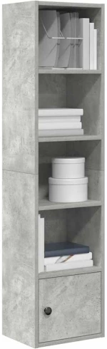 vidaXL Βιβλιοθήκη Γκρι Σκυροδέματος 31x24x127 εκ. Επεξεργ. Ξύλο