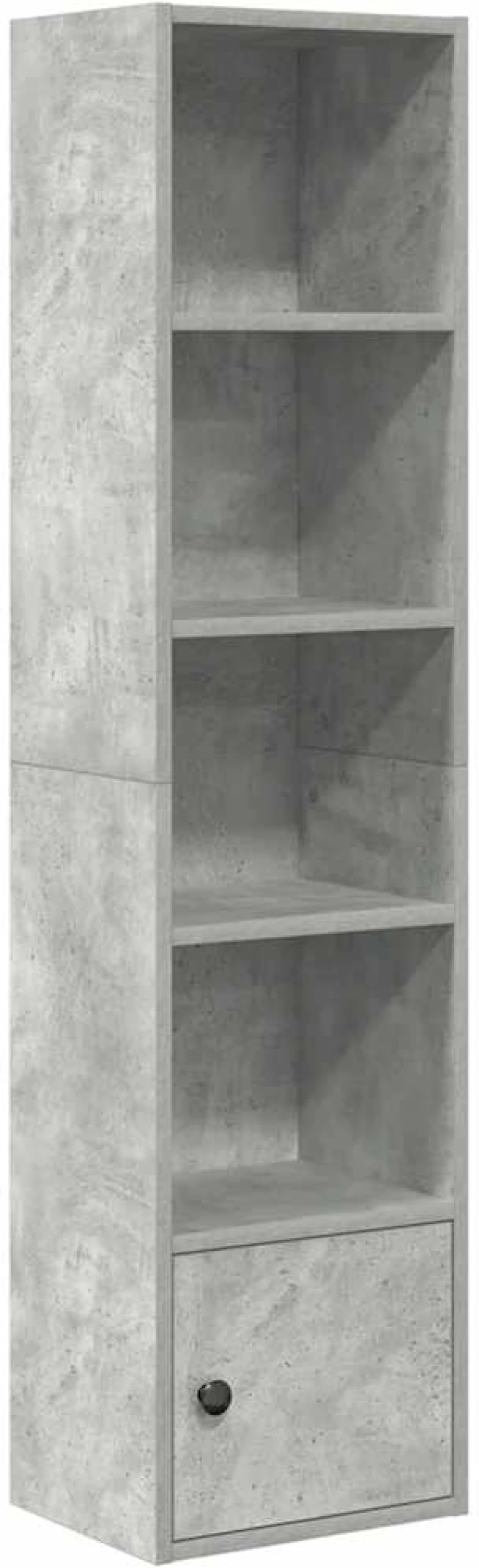 vidaXL Βιβλιοθήκη Γκρι Σκυροδέματος 31x24x127 εκ. Επεξεργ. Ξύλο