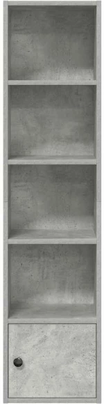 vidaXL Βιβλιοθήκη Γκρι Σκυροδέματος 31x24x127 εκ. Επεξεργ. Ξύλο