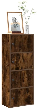 vidaXL Βιβλιοθήκη Καπνιστή Δρυς 40x24x102 εκ. από Επεξεργασμένο Ξύλο