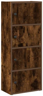 vidaXL Βιβλιοθήκη Καπνιστή Δρυς 40x24x102 εκ. από Επεξεργασμένο Ξύλο