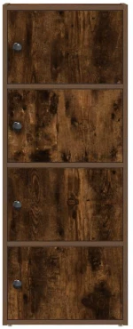 vidaXL Βιβλιοθήκη Καπνιστή Δρυς 40x24x102 εκ. από Επεξεργασμένο Ξύλο