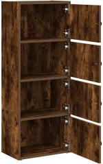 vidaXL Βιβλιοθήκη Καπνιστή Δρυς 40x24x102 εκ. από Επεξεργασμένο Ξύλο