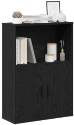 vidaXL Βιβλιοθήκη Μαύρη Δρυς 60x24x85 εκ. Κατασκευασμένο ξύλο