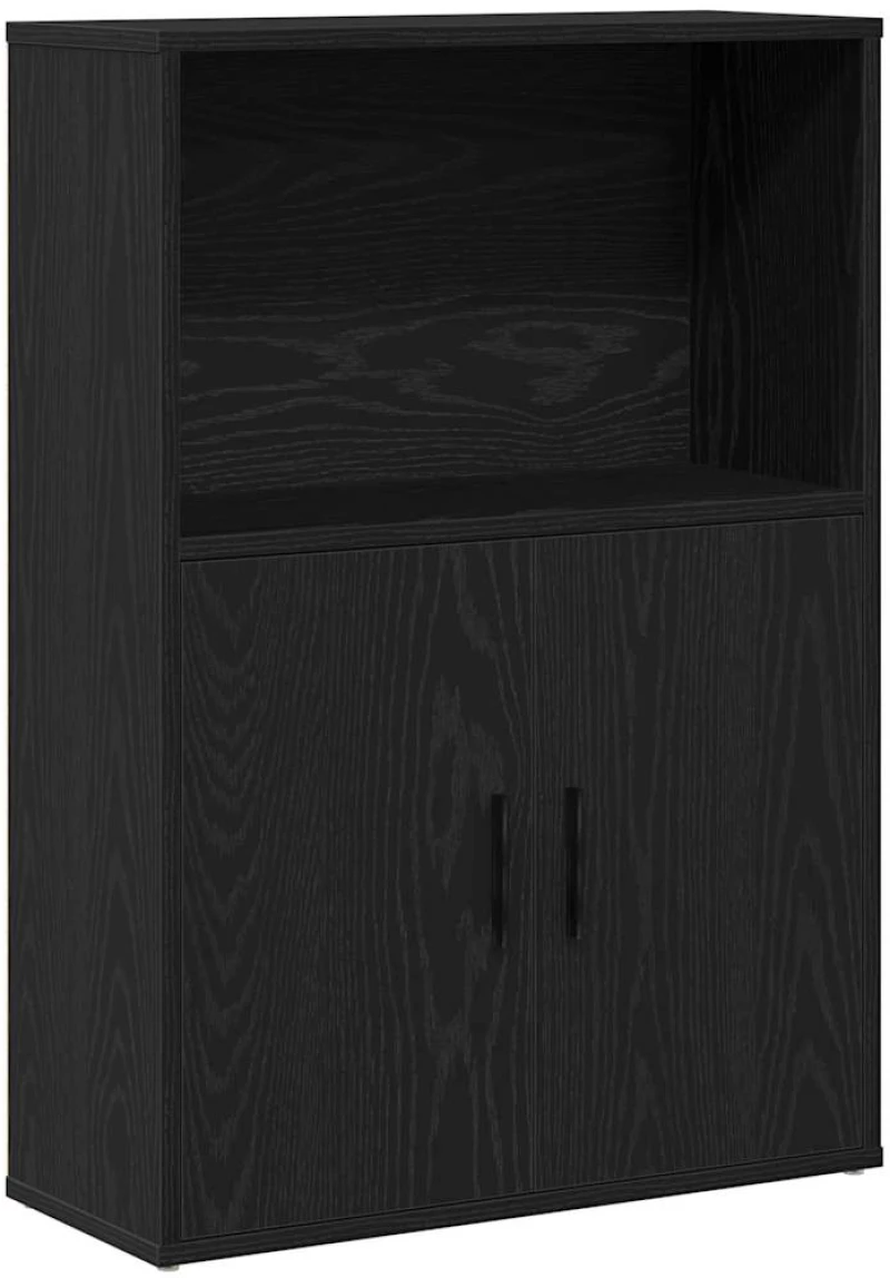 vidaXL Βιβλιοθήκη Μαύρη Δρυς 60x24x85 εκ. Κατασκευασμένο ξύλο