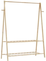 vidaXL Κρεμάστρα Ρούχων με Ράφια 132x45,5x150,5 εκ. Μπαμπού