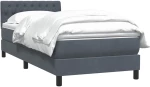 vidaXL Box Spring Κρεβάτι με στρώμα Σκούρο γκρι 80x210 εκ. Βελούδινο