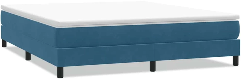 vidaXL Box Spring Κρεβάτι χωρίς στρώμα Σκούρο μπλε 180x220cm Βελούδινο