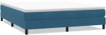 vidaXL Box Spring Κρεβάτι χωρίς στρώμα Σκούρο μπλε 180x220cm Βελούδινο