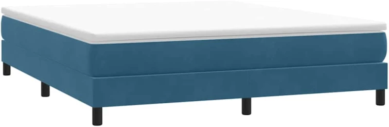 vidaXL Box Spring Κρεβάτι χωρίς στρώμα Σκούρο μπλε 180x220cm Βελούδινο