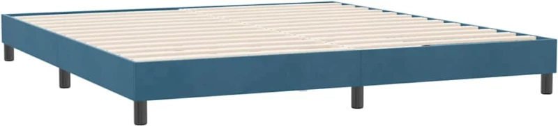 vidaXL Box Spring Κρεβάτι χωρίς στρώμα Σκούρο μπλε 180x220cm Βελούδινο