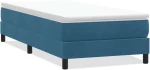 vidaXL Κρεβάτι Boxspring χωρίς Στρώμα Σκούρο Μπλε 80x220 εκ. Βελούδινο