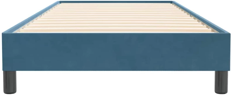 vidaXL Κρεβάτι Boxspring χωρίς Στρώμα Σκούρο Μπλε 80x220 εκ. Βελούδινο