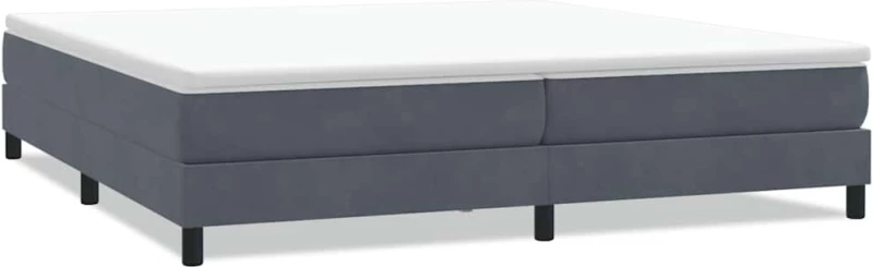 vidaXL Κρεβάτι Boxspring χωρίς Στρώμα Σκούρο Γκρι 200x210 εκ Βελούδινο