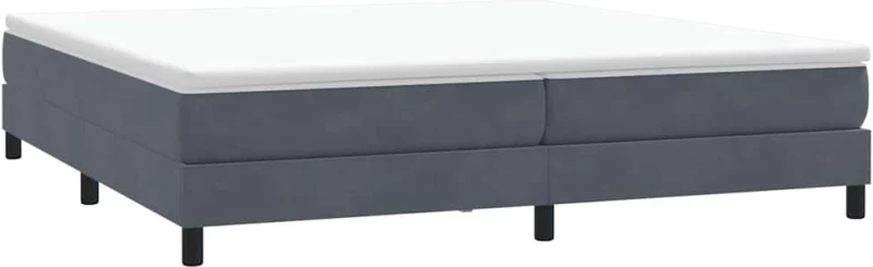 vidaXL Κρεβάτι Boxspring χωρίς Στρώμα Σκούρο Γκρι 200x210 εκ Βελούδινο