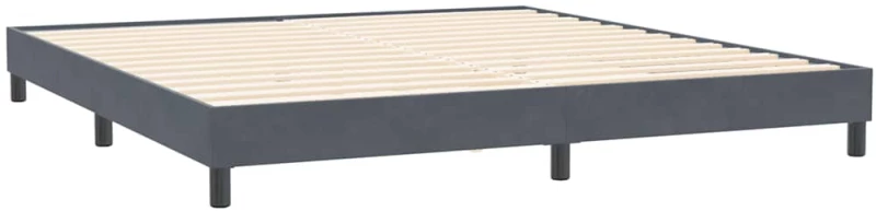 vidaXL Κρεβάτι Boxspring χωρίς Στρώμα Σκούρο Γκρι 200x210 εκ Βελούδινο