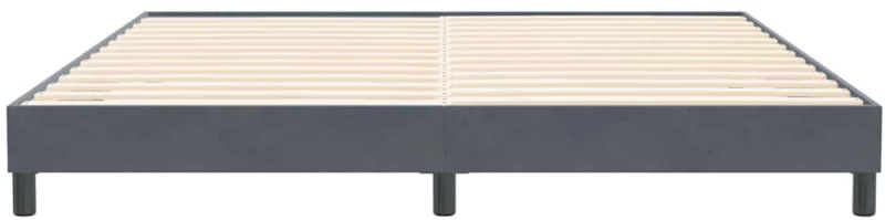 vidaXL Κρεβάτι Boxspring χωρίς Στρώμα Σκούρο Γκρι 200x210 εκ Βελούδινο