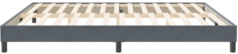 vidaXL Κρεβάτι Boxspring χωρίς Στρώμα Σκούρο Γκρι 200x210 εκ Βελούδινο