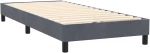 vidaXL Κρεβάτι Boxspring με Στρώμα Σκούρο Γκρι 80x220 εκ. Βελούδινο
