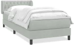 vidaXL Box Spring κρεβάτι με στρώμα ανοιχτό γκρι 80x220 cm Βελούδινο
