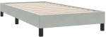 vidaXL Κρεβάτι Boxspring με Στρώμα Ανοιχτό Γκρι 80x210 εκ. Βελούδινο
