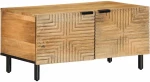 vidaXL Τραπεζάκι σαλονιού καφέ 80x50x40 cm μασίφ ξύλο Mango