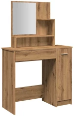 vidaXL Κομοδίνο με καθρέφτη Artisan Oak 86,5x35x136 cm