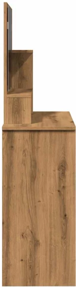 vidaXL Κομοδίνο με καθρέφτη Artisan Oak 86,5x35x136 cm