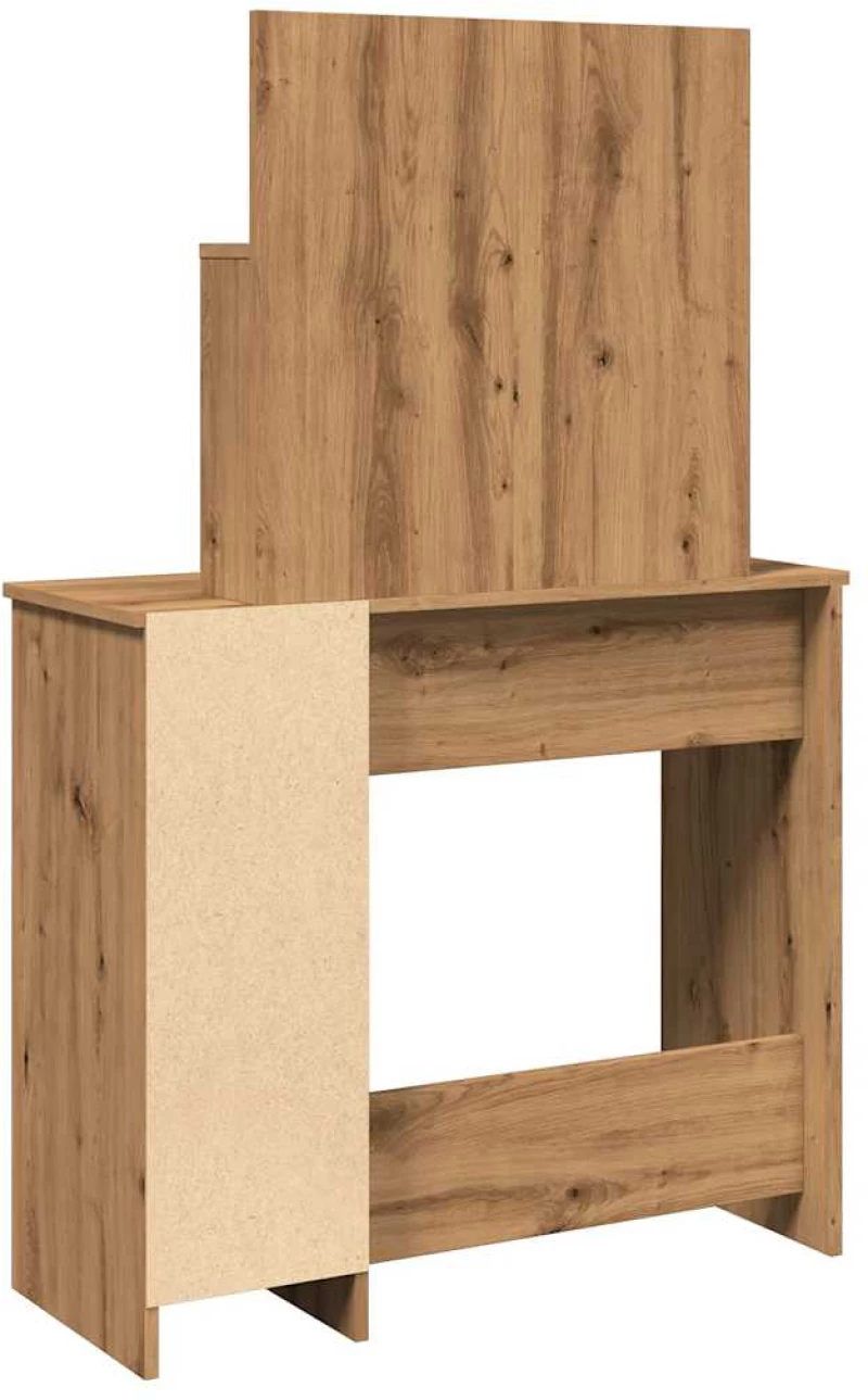 vidaXL Κομοδίνο με καθρέφτη Artisan Oak 86,5x35x136 cm