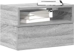 vidaXL Κομοδίνα Επιτοίχια 2 τεμ. Γκρι Sonoma 45x26x28,5 εκ.