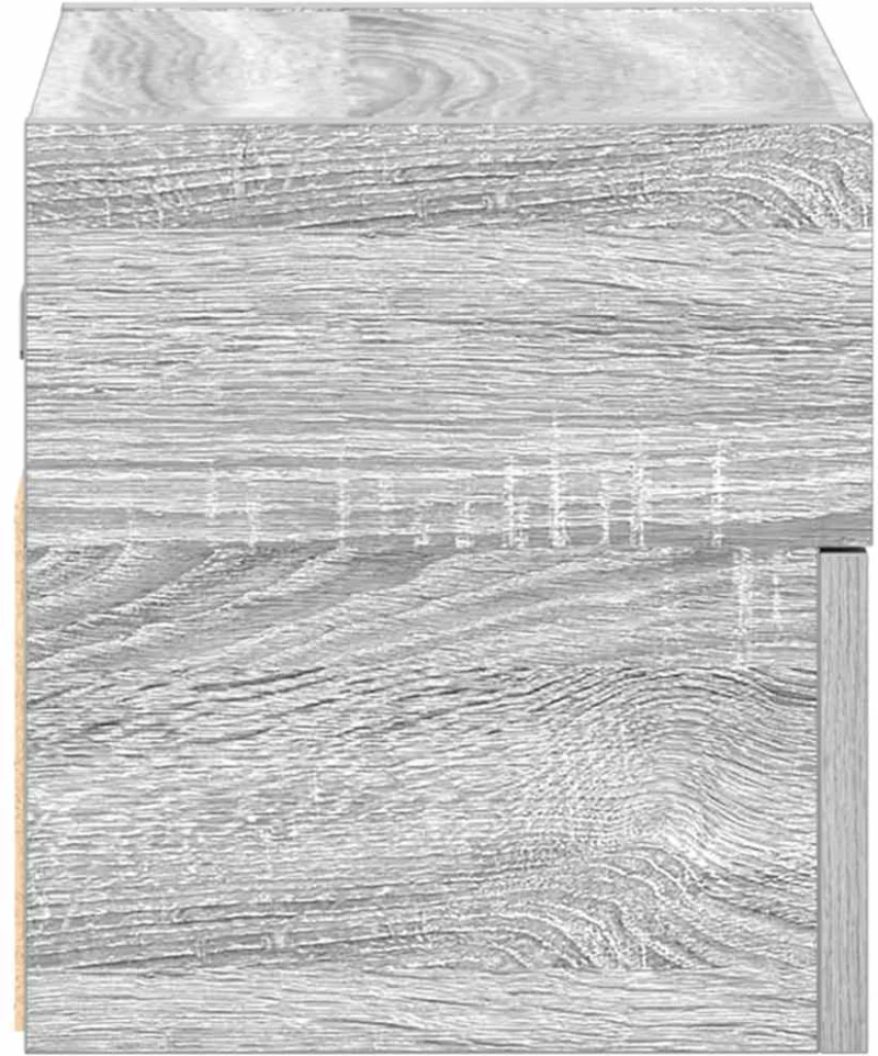 vidaXL Κομοδίνα Επιτοίχια 2 τεμ. Γκρι Sonoma 45x26x28,5 εκ.