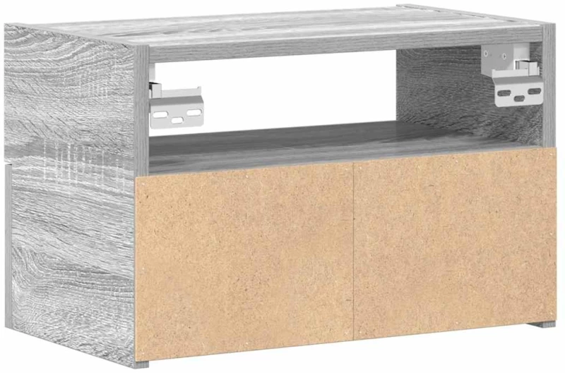 vidaXL Κομοδίνα Επιτοίχια 2 τεμ. Γκρι Sonoma 45x26x28,5 εκ.